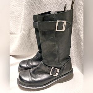 Dr. Martens Case Engineer Pull On Buckle Mid Calf Boots